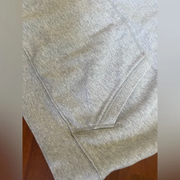 Nautica Light Gray Pullover Hoodie with Navy Logo - Picture 6 of 8